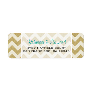 Kraft Chevron Address Label