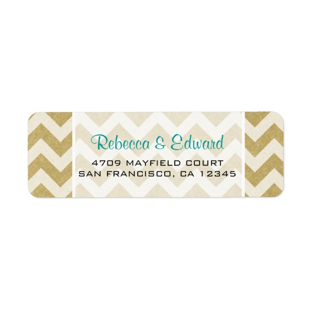 Kraft Chevron Address Label (Front)