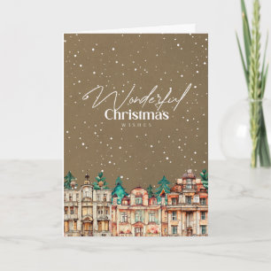 Kraft Christmas Building Scandinavian Style Card