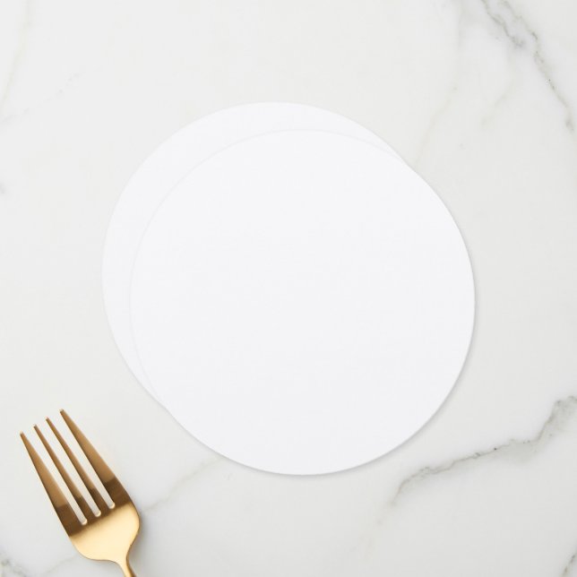 Kraft Circle Menu Card (Front/Back In Situ)