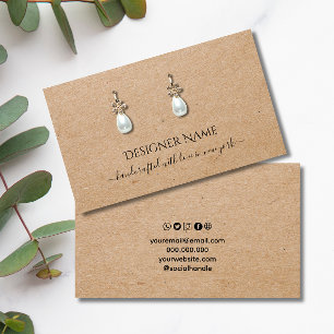 Kraft Classic and Chic Jewellery Display Card