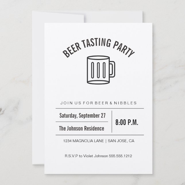 Kraft Collection Beer Tasting Invitation (Front)