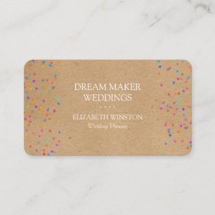 Kraft Confetti Business Card