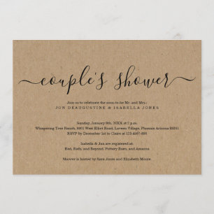 Kraft Couple's Shower Invitation