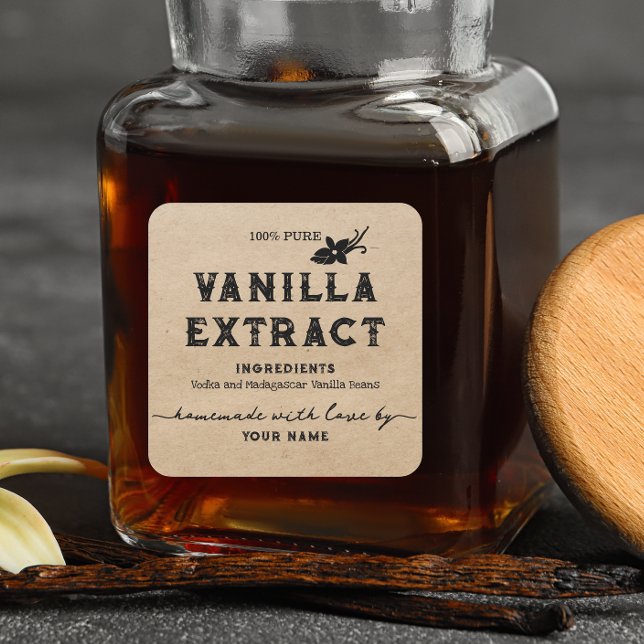 Kraft Customise Homemade Vanilla Extract label (Creator Uploaded)