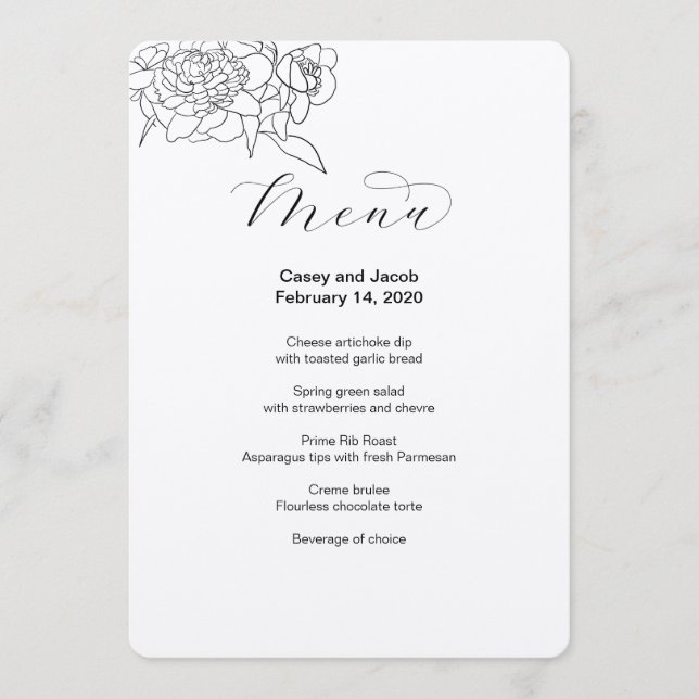 Kraft Earth Tone Paper Menu Rustic (Front)