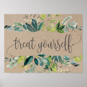 Kraft Foliage Treat Yourself Dessert Bar Poster