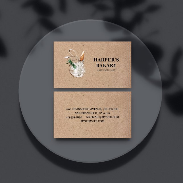Kraft Fresh Bakery Professional Logo Business Card (Creator Uploaded)