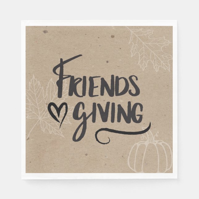 Kraft Friendsgiving Dinner Party Napkin (Front)