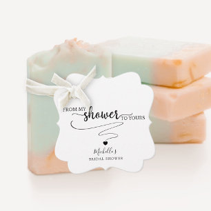 Kraft, From my Shower to Yours, Modern Favour Tags