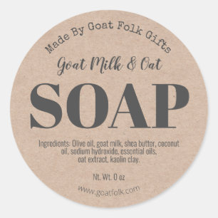 Kraft Goat Milk Soap Labels
