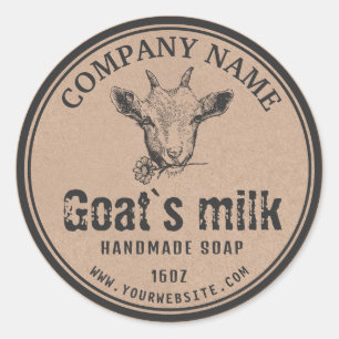 Kraft Goat's Milk Soap Label   Goat Logo