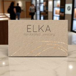 Kraft Gold Dots Designer Business Card