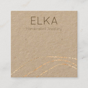 Kraft Gold Dots Square Earring Display Card