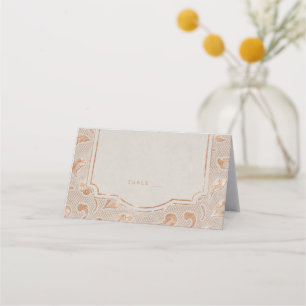 Kraft gold Lace rustic country wedding place cards