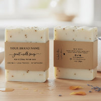 Kraft Homemade Belly Band Soap Packaging