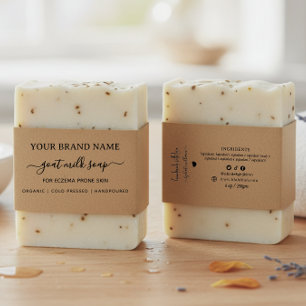 Kraft Homemade Belly Band Soap Packaging Invitation Belly Band