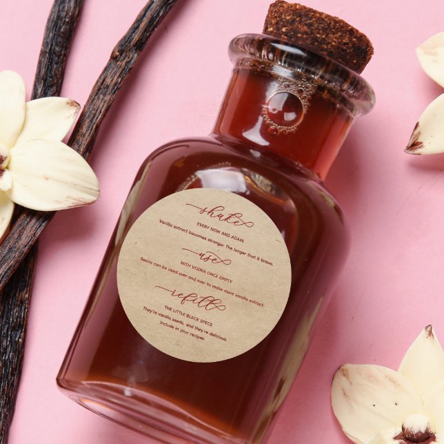 Kraft Homemade Vanilla Extract Instructions Label (Creator Uploaded)