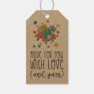 KRAFT Made for You with Love and Yarn Crochet  Gift Tags