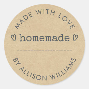 Kraft Made With Love Homemade Label