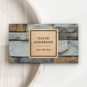 Kraft Masonry Construction Stone Wall Stoneworks Business Card