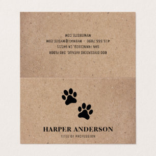 Kraft Modern Beauty Simple  Pet Care Professional Business Card