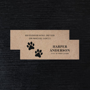 Kraft Modern Beauty Simple  Pet Care Professional Mini Business Card