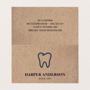 Kraft Modern Black Professional Dental Care Business Card