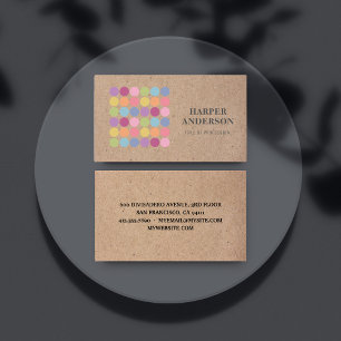 Kraft Modern Colourful Macarons Bakery Professiona Business Card