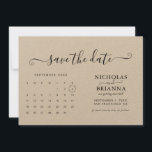 Kraft Modern Minimalist Budget Calendar Chic Save The Date<br><div class="desc">Kraft Modern Minimalist Budget Calendar Chic Save the Date. Easily personalise by replacing each info. Move the circle by clicking the link Customise further. Make sure to check the preview before adding to cart. (Photo by Jonathan Borba from Pexels)</div>