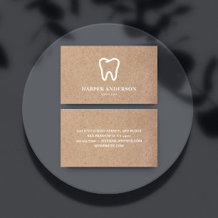 Kraft Modern White Professional Dental Care Business Card