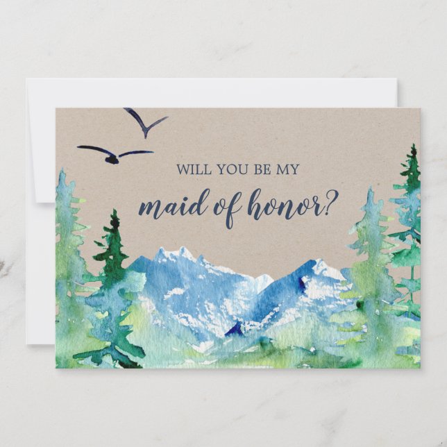 Kraft Mountain Will You Be My Maid of Honour Card (Front)