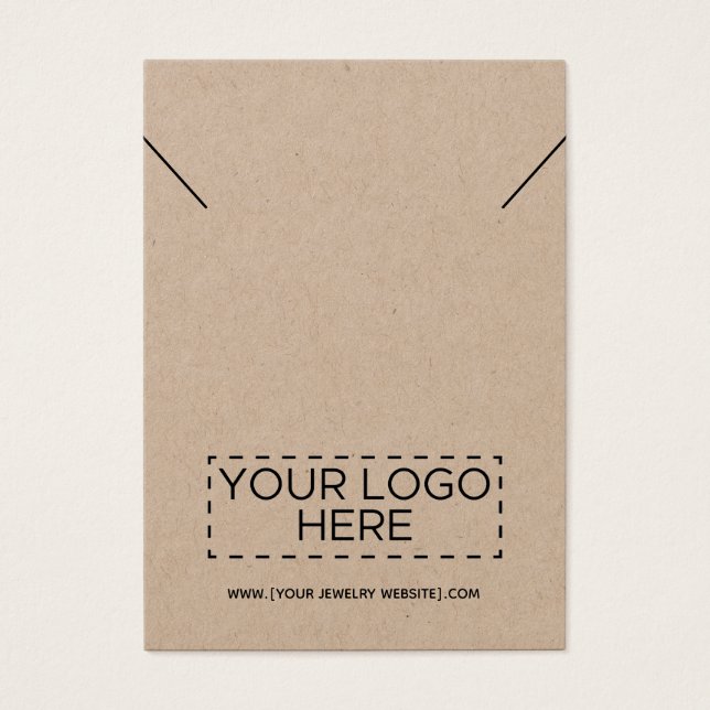 Kraft Necklace Add Your Logo Jewellery Display Car (Front)