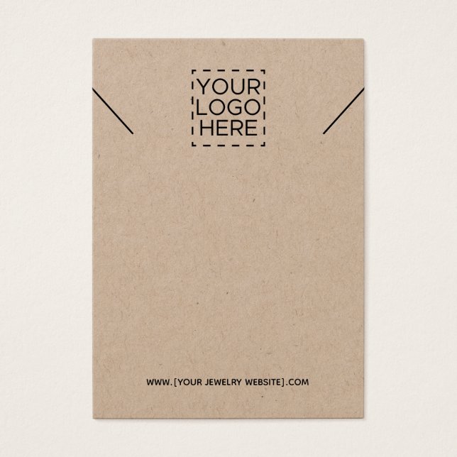 Kraft Necklace Add Your Logo Jewellery Display Car (Front)