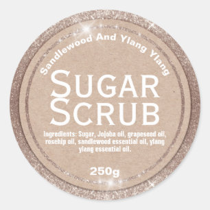 Kraft On Glitter Sugar Scrub Labels