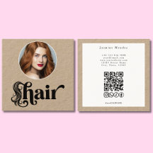 Kraft Organic Photo Hair Stylist QR Socials Square