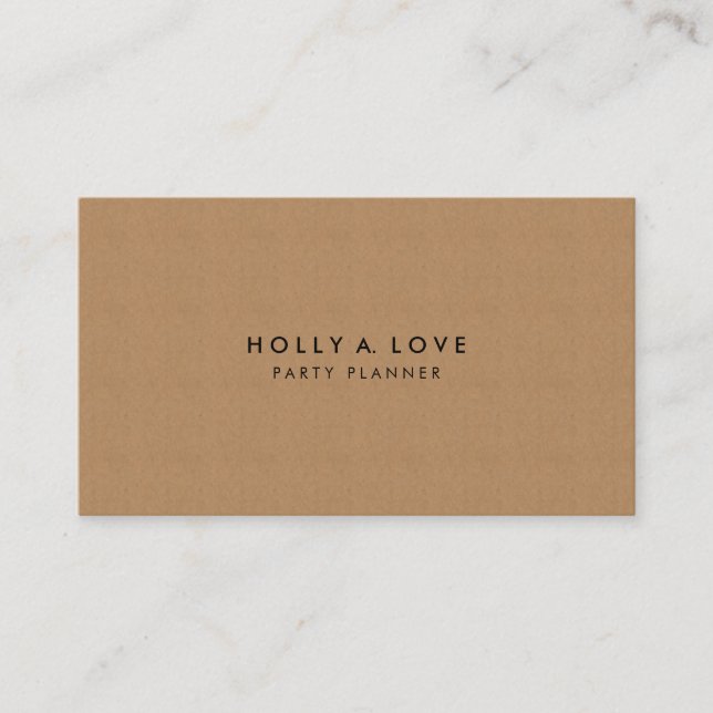 Kraft Paper #2 | Faux Paper Texture | Customisable Business Card (Front)