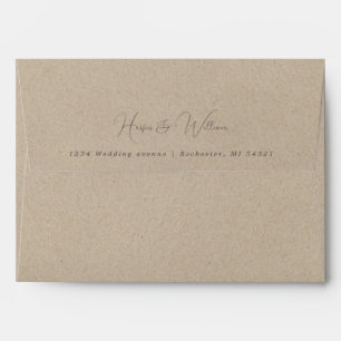 kraft paper address wedding envelope