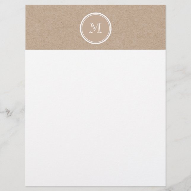 Kraft Paper Background Monogram (Front)