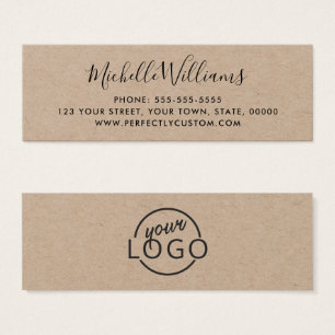 Kraft paper custom logo elegant script