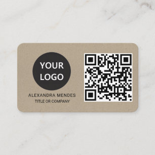 Kraft paper Custom logo modern Stylish Business Card