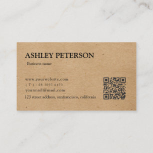 Kraft paper custom logo thank you  business card
