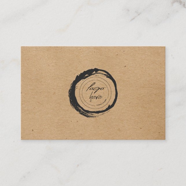  Kraft Paper Custom Logo Thank You Business Card. Business Card (Front)