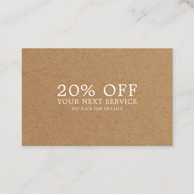 Kraft Paper Effect - Discount Voucher (Front)