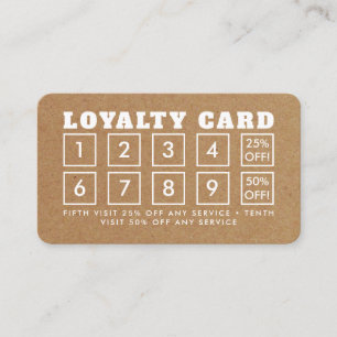 Kraft Paper Effect - Loyalty Card
