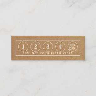 Kraft Paper Effect Strip - Loyalty Card