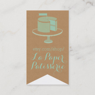 Kraft Paper, Flag-Cut Business Card