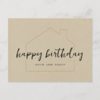 Kraft Paper Happy Birthday Realty