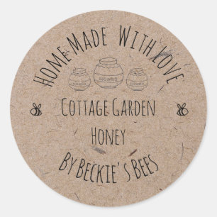 Kraft Paper   Honey Jar Label