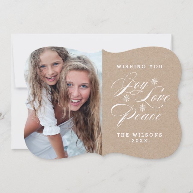 KRAFT PAPER JOY | HOLIDAY PHOTO CARD (Front)